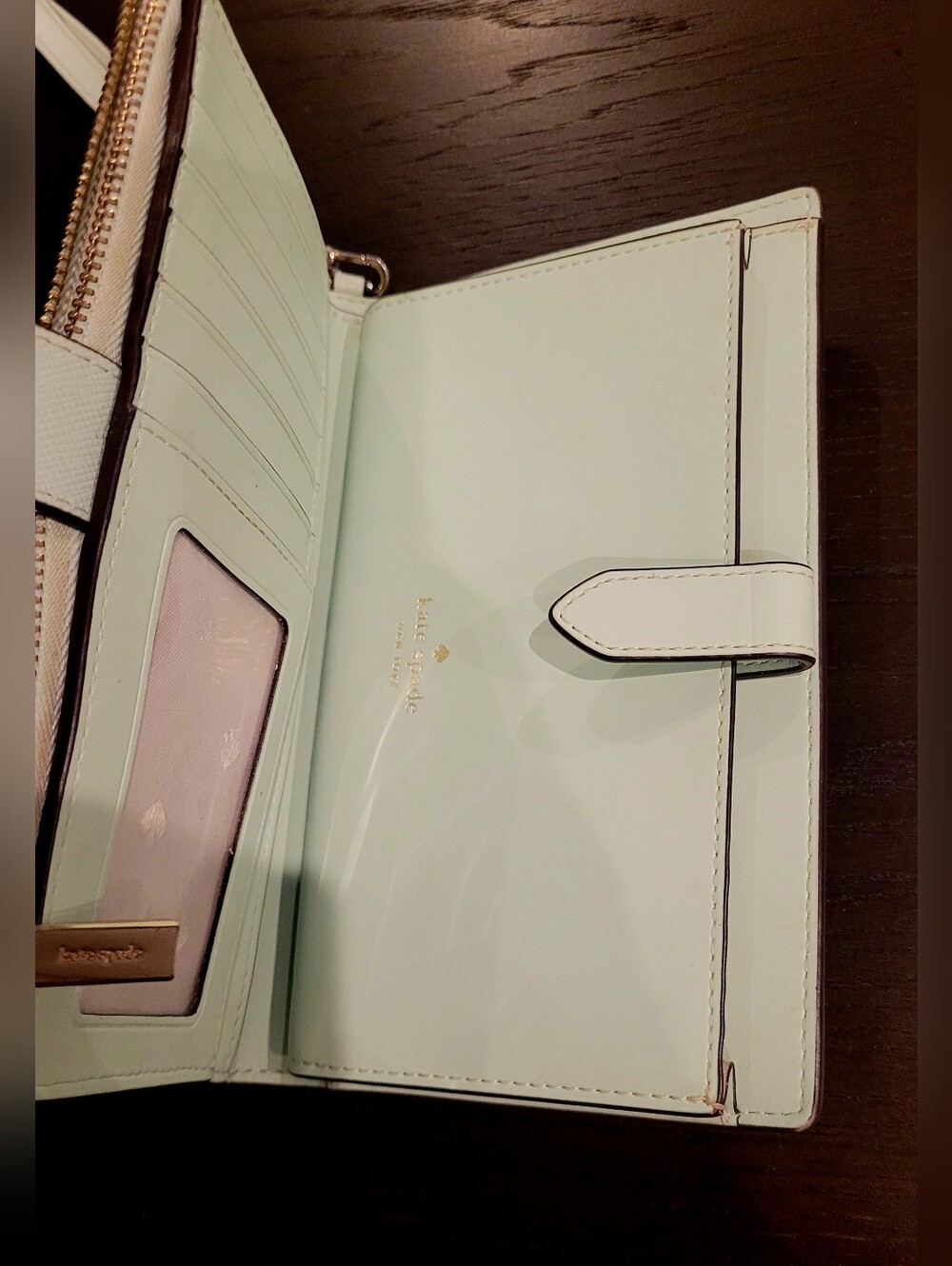 Kate Spade Light Mint Saffiano Leather Zip Wallet/Wrislet - Picture 10 of 10